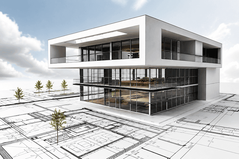 Architectural plans blueprint